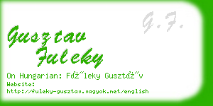 gusztav fuleky business card